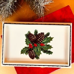 Pine Cone Resin Tray 9.5”x6”